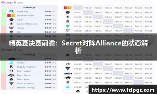 精英赛决赛前瞻：Secret对阵Alliance的状态解析