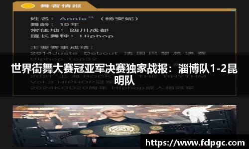 世界街舞大赛冠亚军决赛独家战报：淄博队1-2昆明队